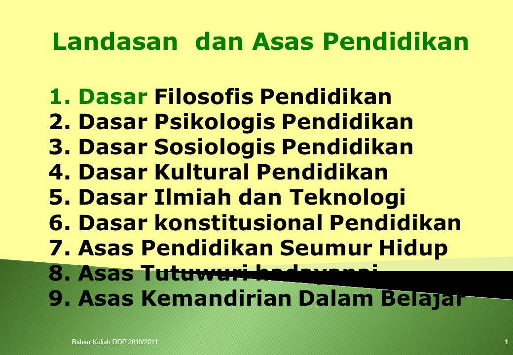 Landasan Dan Asas Asas Pendidikan Serta Penerapannya – Sinau