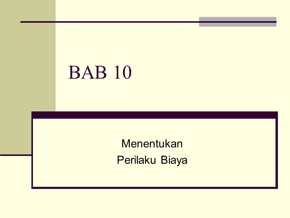 Menentukan Perilaku Biaya Ppt Download