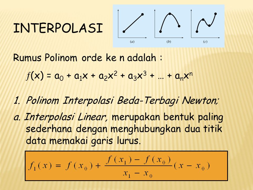 Interpolasi Rumus Polinom Orde Ke N Adalah Ppt Download