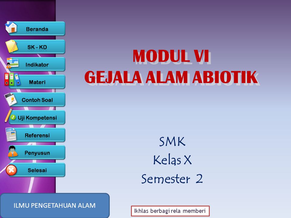 Modul Vi Gejala Alam Abiotik Ppt Download