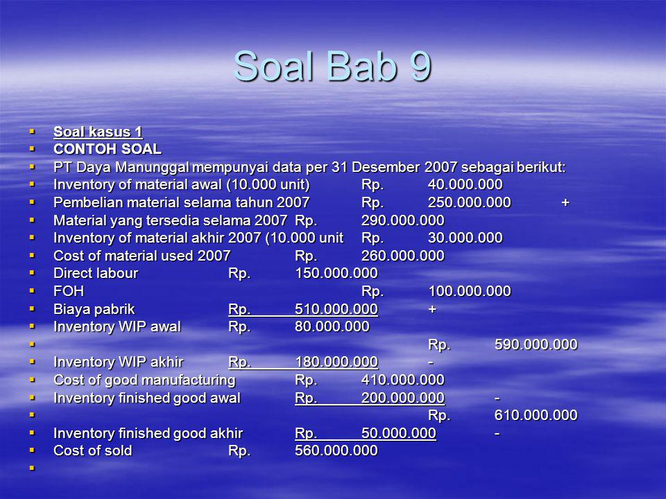 Soal Bab 9 Soal Kasus 1 Contoh Soal Ppt Download