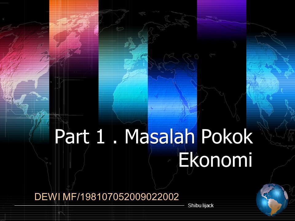 Part 1 Masalah Pokok Ekonomi Ppt Download