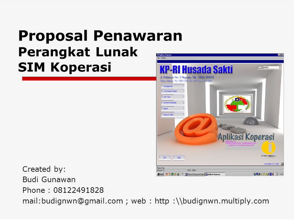 Proposal Penawaran Perangkat Lunak Sim Koperasi Ppt Download