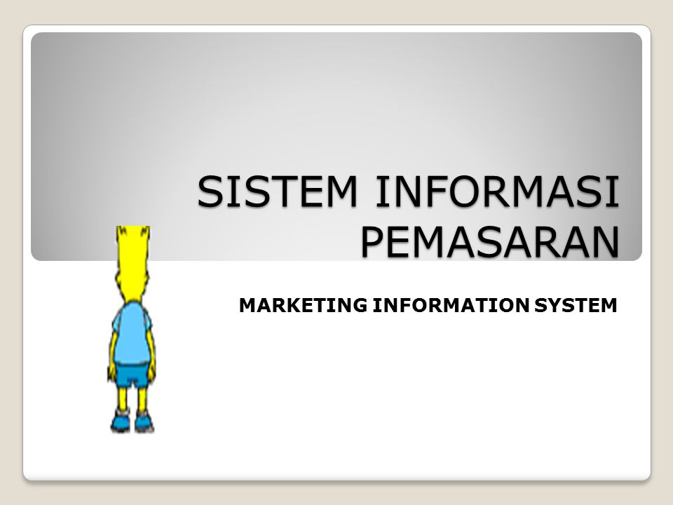 Sistem Informasi Pemasaran Ppt Download