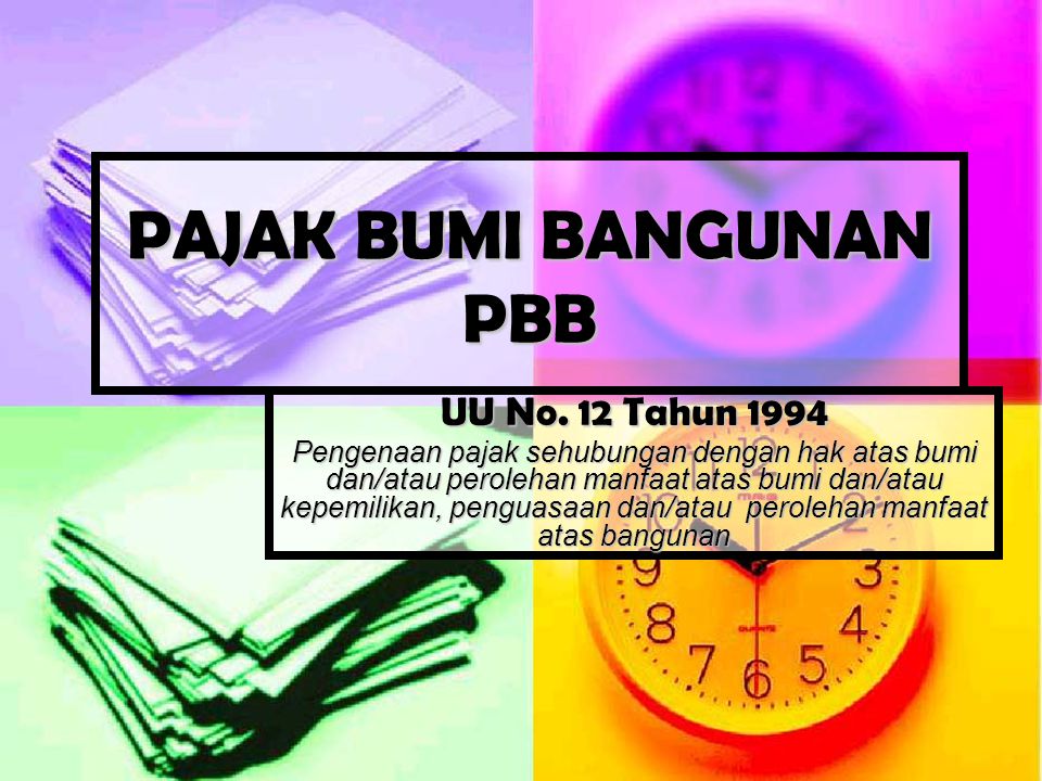 Pajak Bumi Bangunan Pbb Ppt Download