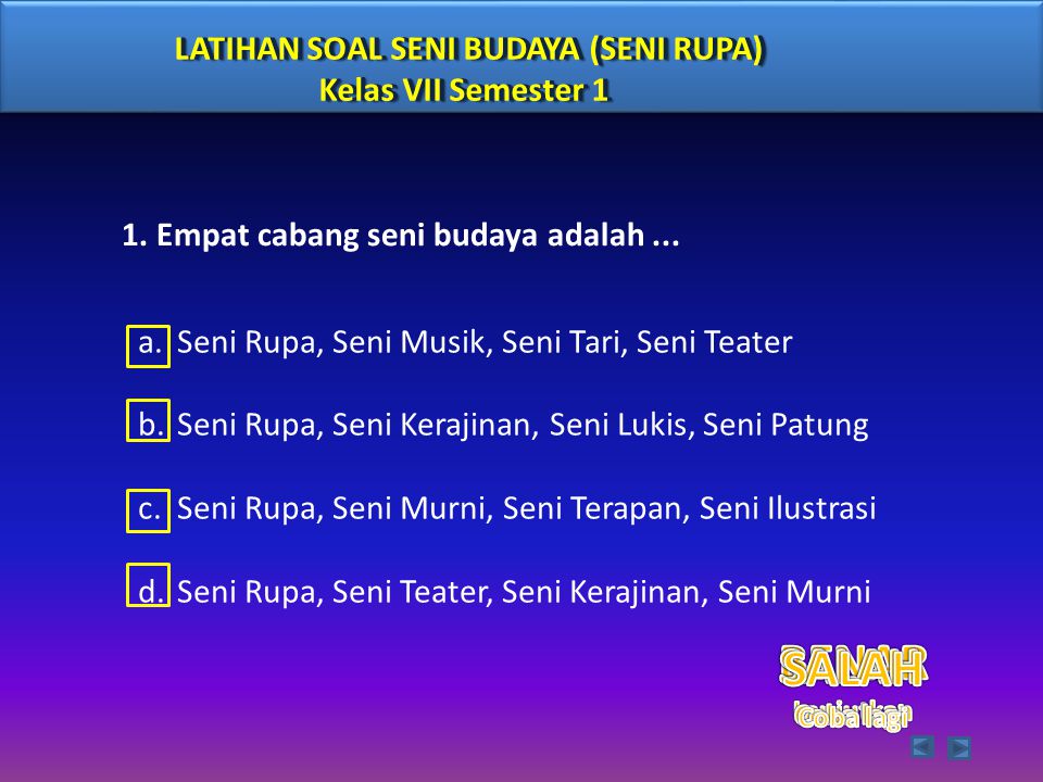 Latihan Soal Seni Budaya Seni Rupa Ppt Download