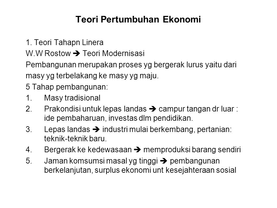 Teori Teori Pertumbuhan Ekonomi – Ilmu