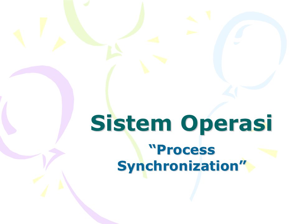 Process Synchronization” - ppt download