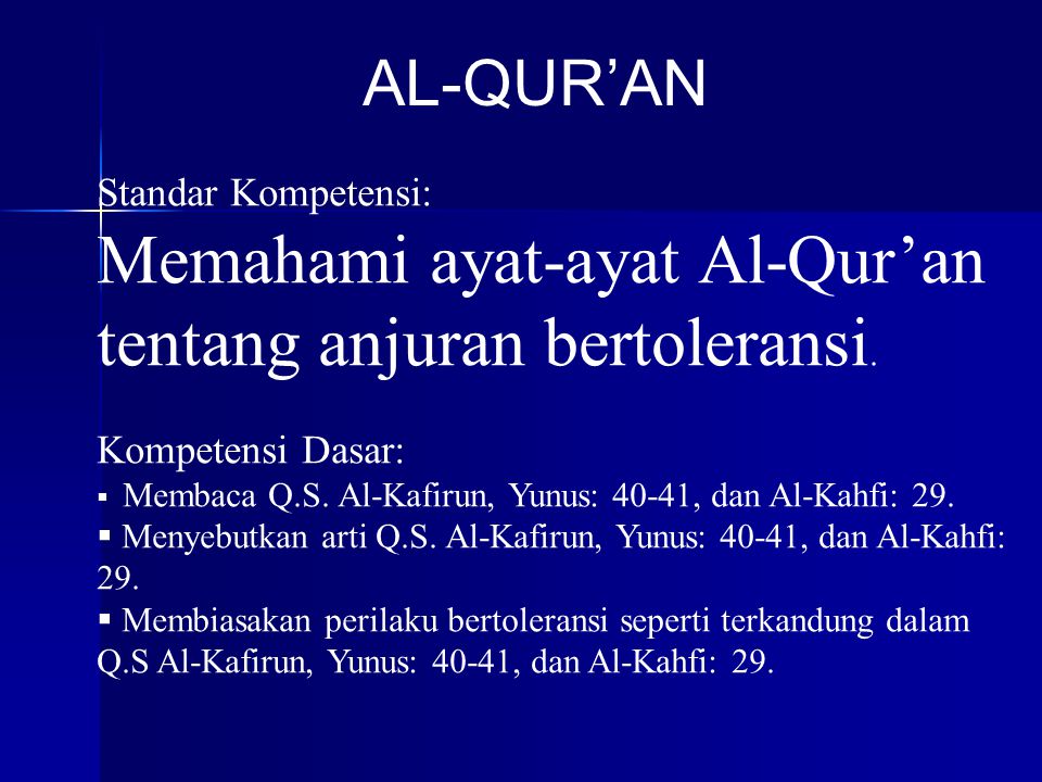 Memahami Ayat Ayat Al Qur An Tentang Anjuran Bertoleransi Ppt Download