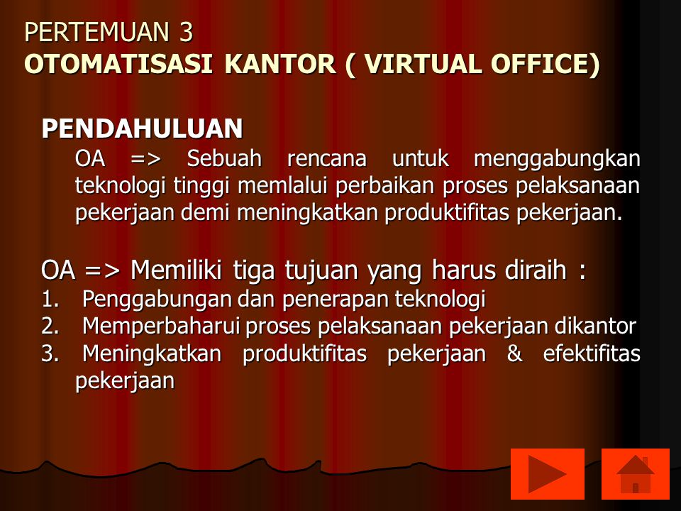Pertemuan 3 Otomatisasi Kantor Virtual Office Ppt Download