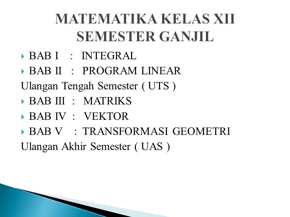 Matematika Kelas Xii Semester Ganjil Ppt Download