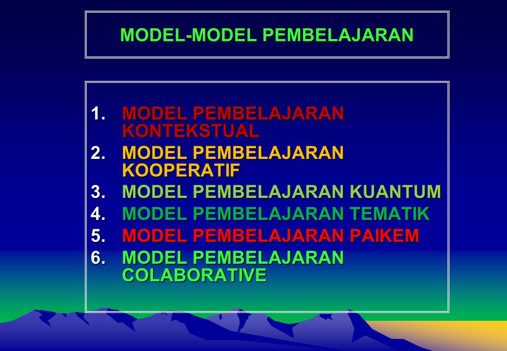 Model Model Pembelajaran Ppt Download