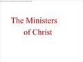 Introduction Chapter 3 – Three Pictures of the Church: 1.The Family 2.The Field 3.The Temple Chapter 4 – Three Pictures of the Minister: 1.A Steward (vs.