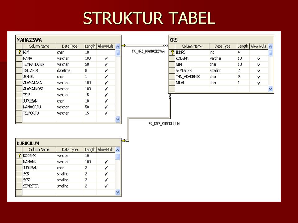 Struktur Tabel Ppt Download