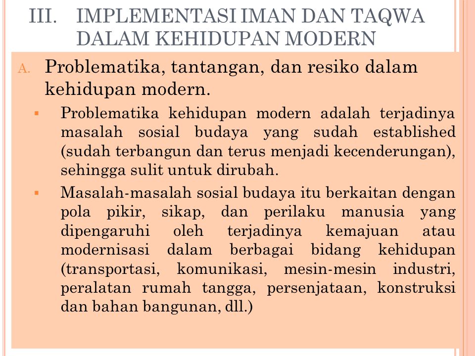 Implementasi Iman Dan Taqwa Dalam Kehidupan Sehari Hari – Ujian