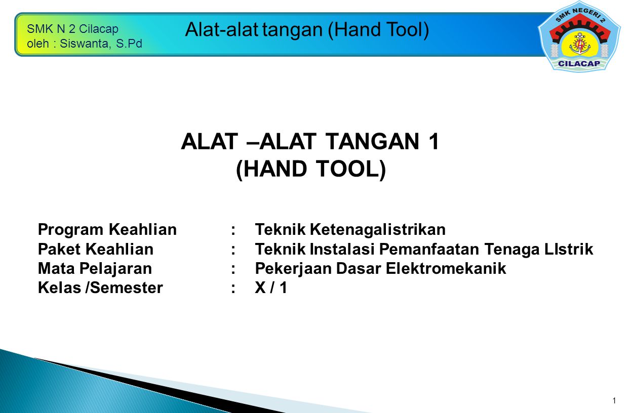 Alat Alat Tangan 1 Hand Tool Ppt Download