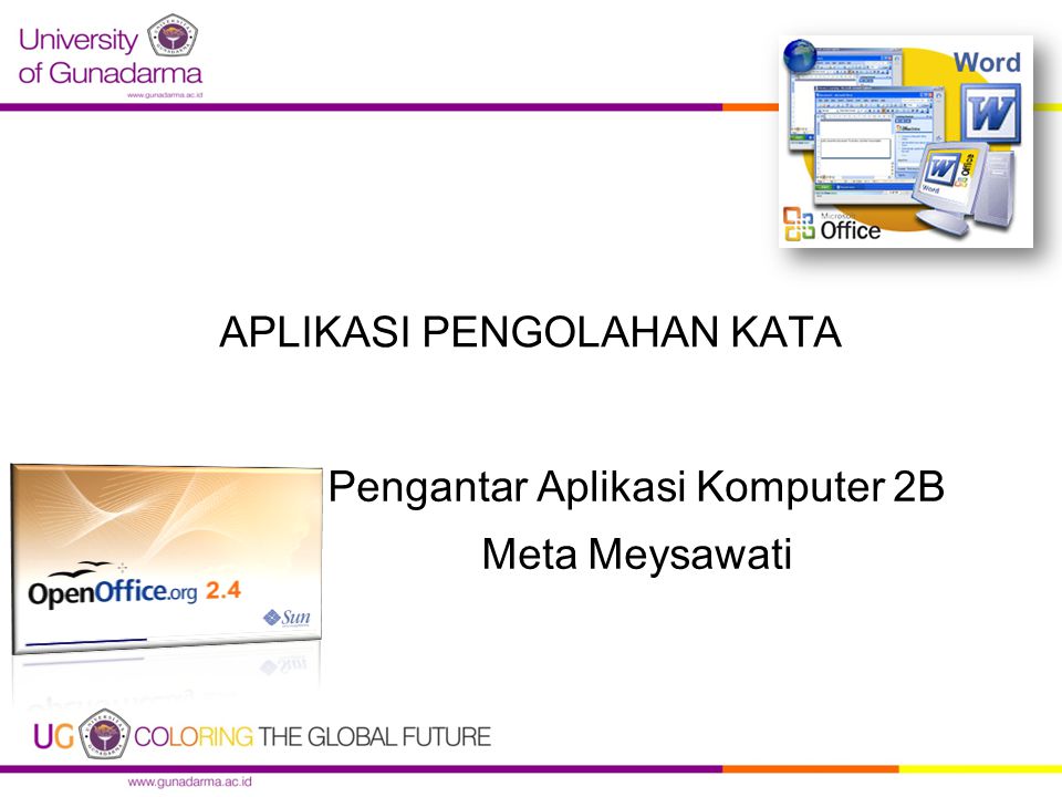 Aplikasi Pengolahan Kata Ppt Download