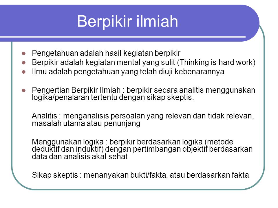 Pengertian Berpikir Logis – Sinau