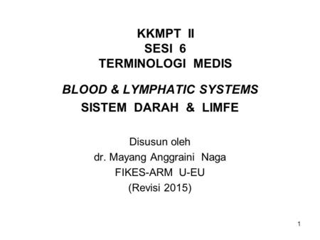 KKMPT II SESI 6 TERMINOLOGI MEDIS