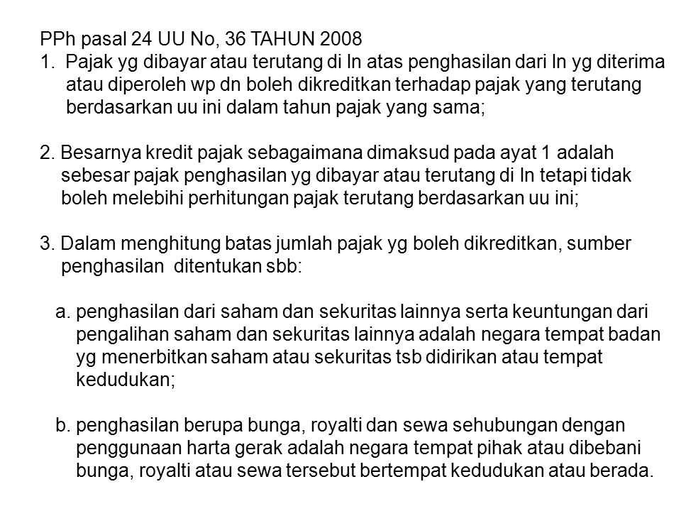 Contoh Soal Pph Uu No 36 Tahun 2008 - Read Master