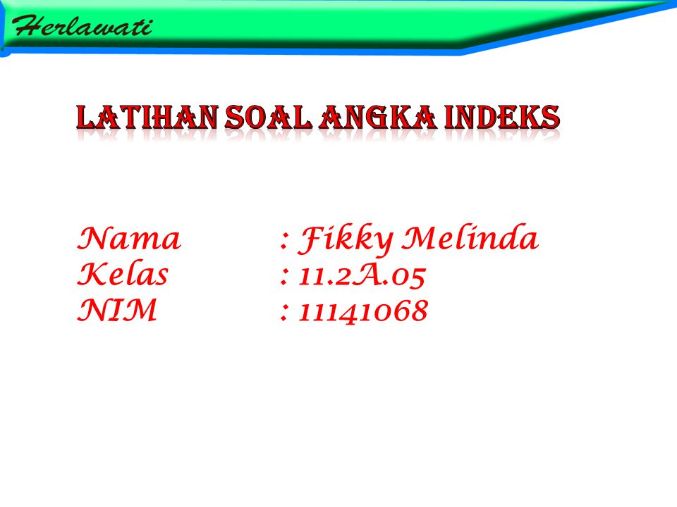 Latihan Soal Angka Indeks Ppt Download