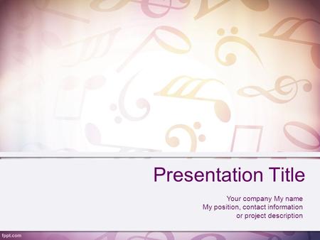Presentation Title Your company My name My position, contact information or project description.