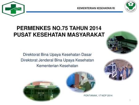 PERMENKES NO.75 TAHUN 2014 PUSAT KESEHATAN MASYARAKAT