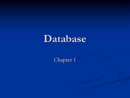 Database Chapter 1.