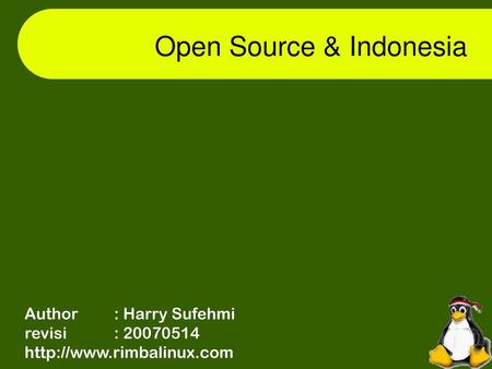 Open Source & Indonesia