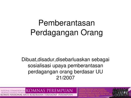 Pemberantasan Perdagangan Orang