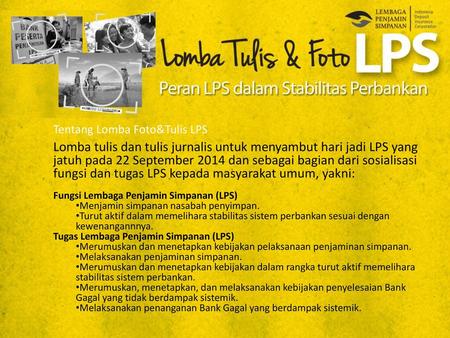 Tentang Lomba Foto&Tulis LPS