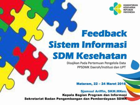 Feedback Sistem Informasi SDM Kesehatan