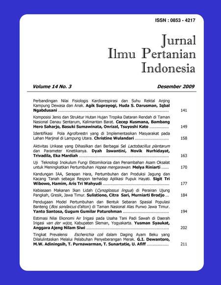 Indonesia Jurnal Ilmu Pertanian ISSN : Volume 14 No. 3