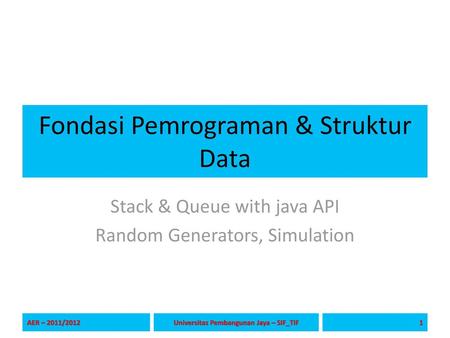 Fondasi Pemrograman & Struktur Data