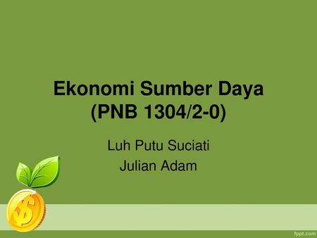 Ekonomi Sumber Daya (PNB 1304/2-0)
