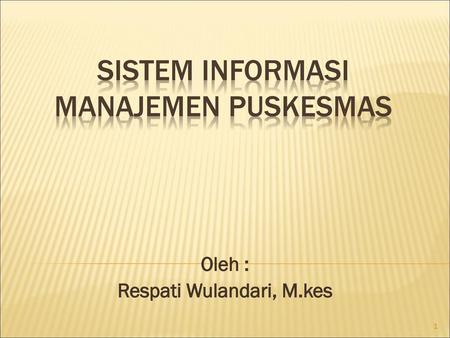 Sistem Informasi manajemen puskesmas