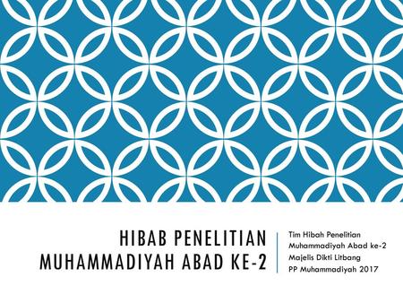 Hibab Penelitian Muhammadiyah Abad ke-2