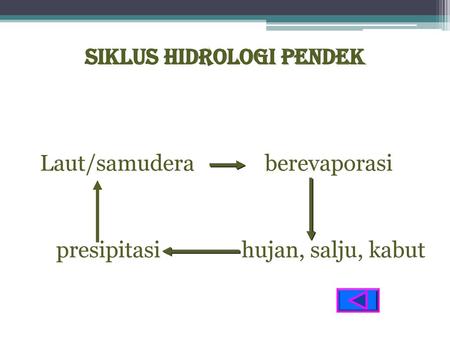 Siklus Hidrologi Pendek