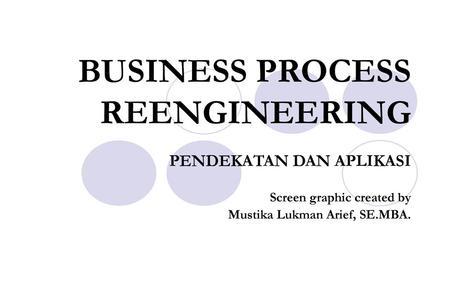 BUSINESS PROCESS REENGINEERING