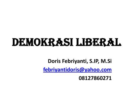 Doris Febriyanti, S.IP, M.Si