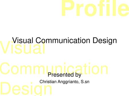 Visual Communication Design