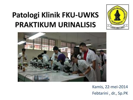 Patologi Klinik FKU-UWKS PRAKTIKUM URINALISIS