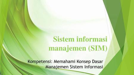 Sistem informasi manajemen (SIM)