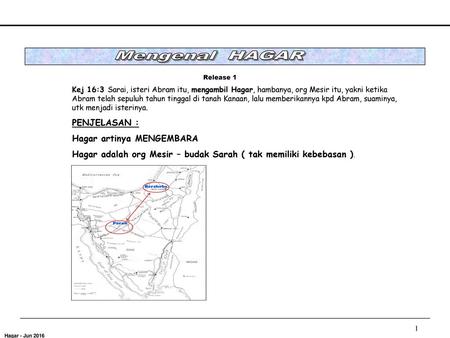 Mengenal HAGAR PENJELASAN : Hagar artinya MENGEMBARA