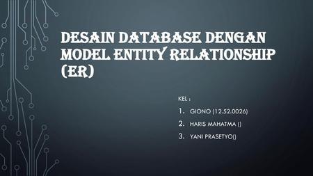 Desain Database Dengan Model Entity Relationship (ER)