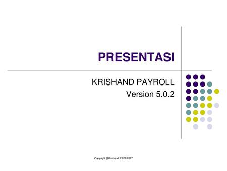 KRISHAND PAYROLL Version 5.0.2