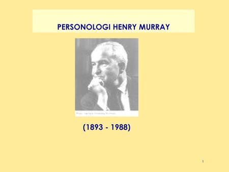 PERSONOLOGI HENRY MURRAY