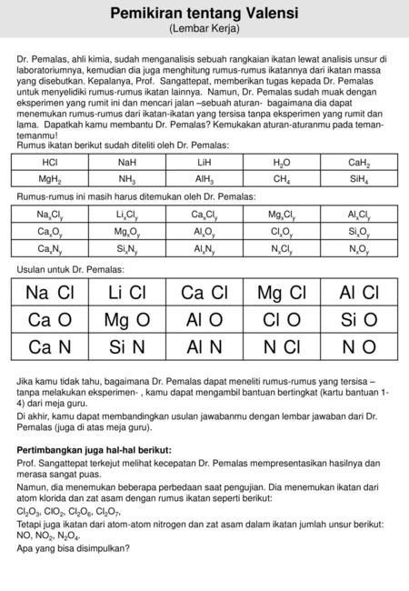 Pemikiran tentang Valensi (Lembar Kerja)