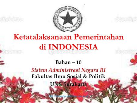Ketatalaksanaan Pemerintahan di INDONESIA