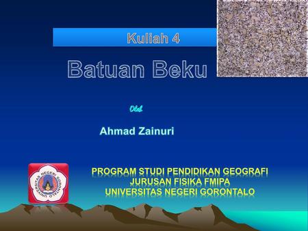 Program Studi Pendidikan Geografi Universitas Negeri Gorontalo